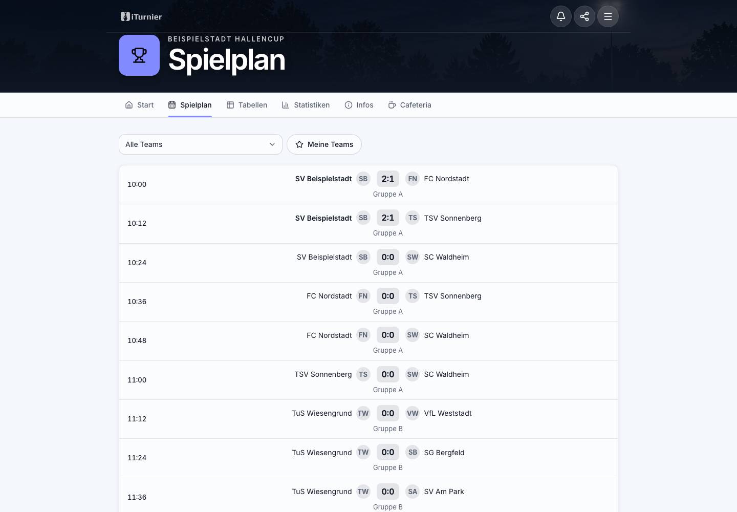 Öffentlicher Spielplan